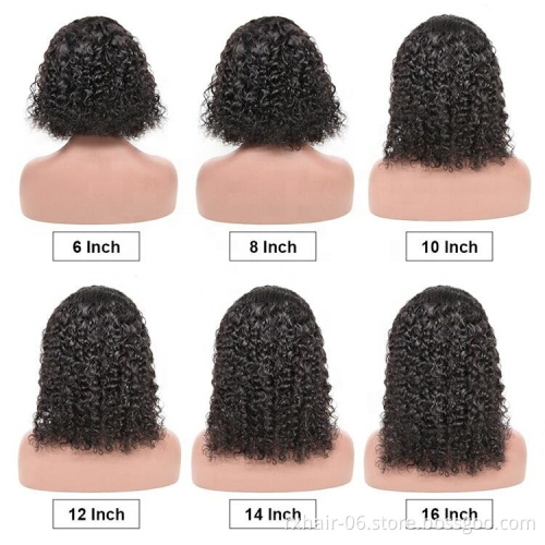 ISEE Manufacturer Lace Frontal  Bob Curly 10A Lace Wigs Short Peruvian Water Wave 6A Grade Human Hair Peruvian Korean Hair Wig